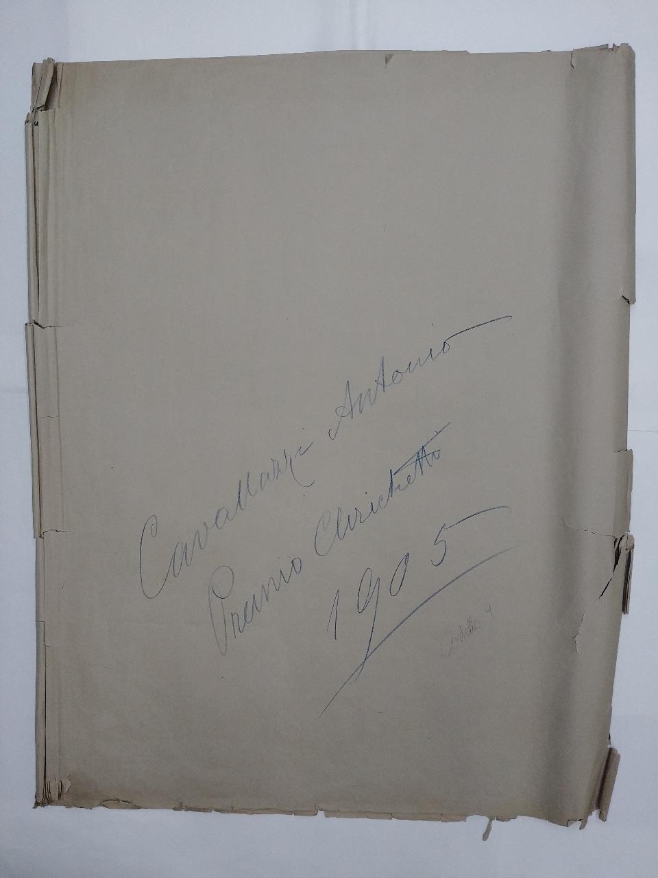 Casa d'abitazione a tre piani (prova di sviluppo: prospetto e sezione di particolare), casa d'abitazione (disegno) di Cavallazzi, Antonio (sec. XX)