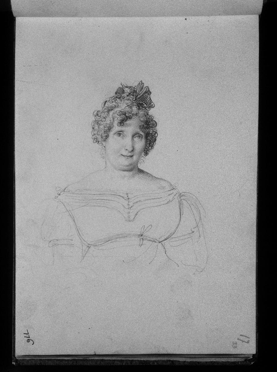 Studio per ritratto femminile, figura femminile (disegno) di Hayez, Francesco (primo quarto||primo quarto sec. XIX||sec. XIX)