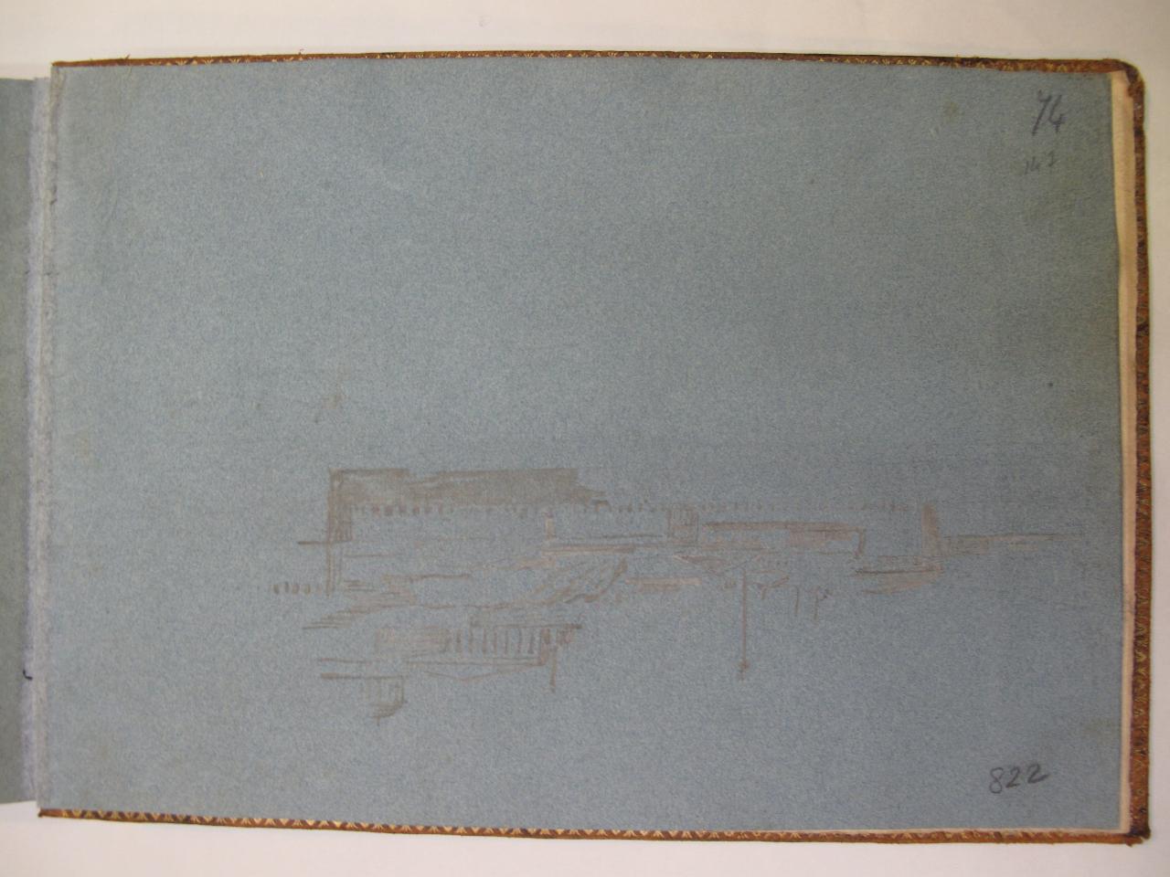 Schizzo idealizzato di panorama di città classica (Atene?), veduta di città (disegno) di Hayez, Francesco (primo quarto||primo quarto sec. XIX||sec. XIX)