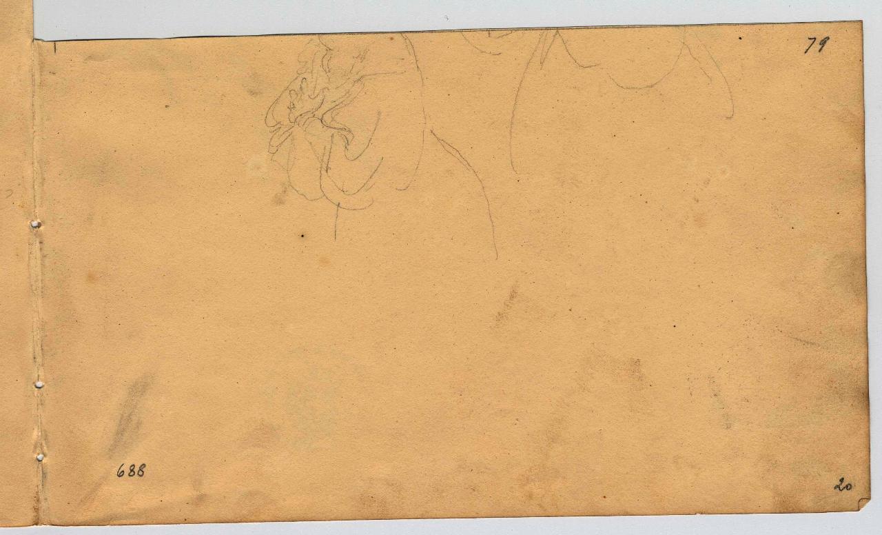 Schizzo appena leggibile di figura femminile, figura femminile (disegno) di Hayez, Francesco (primo quarto sec. XIX)