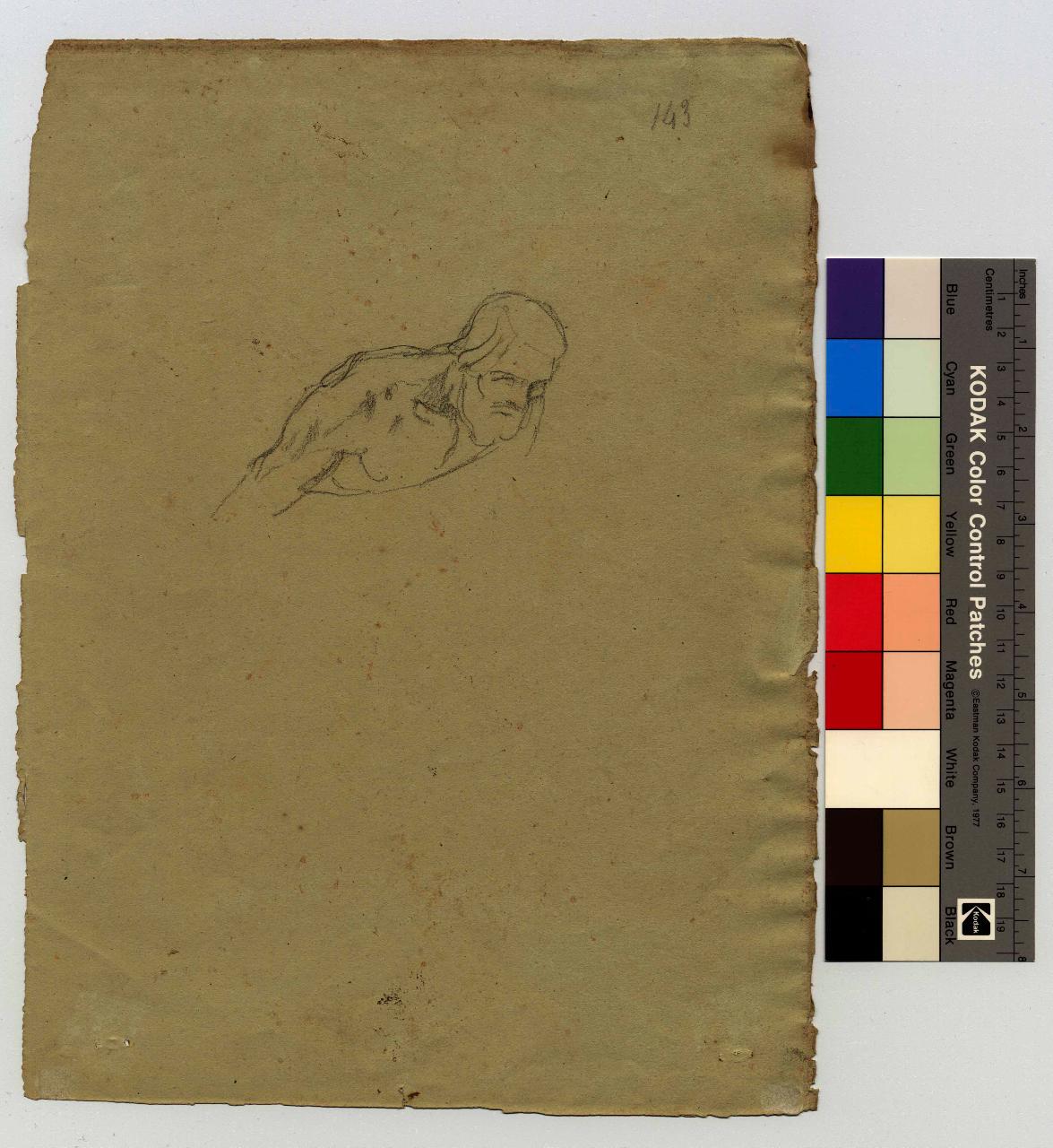 Busto di vecchio, figura maschile (disegno) di Hayez, Francesco (metà sec. XIX)