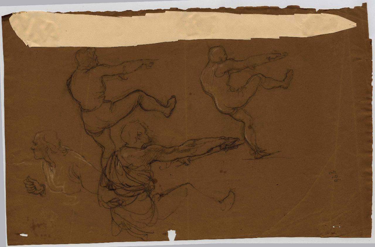 Caricature e schizzi (capricci). Studi di mani, schizzi, caricature (disegno) di Hayez, Francesco (metà sec. XIX)