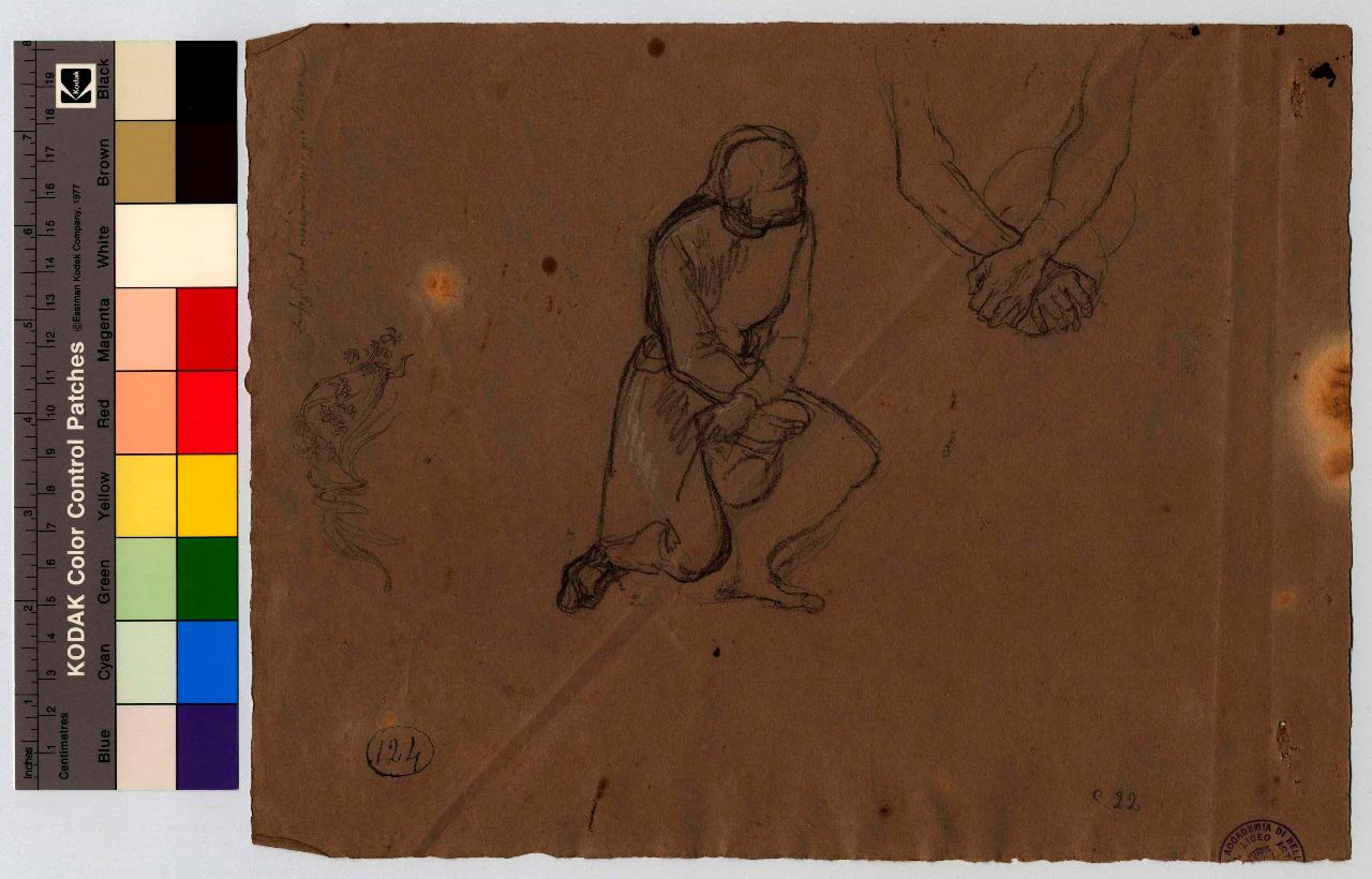 Prigioniero, figure maschili (disegno) di Hayez, Francesco (metà sec. XIX)