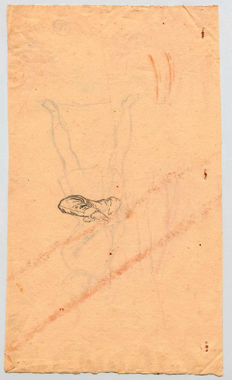 Un braccio piegato, braccio (disegno) di Hayez, Francesco (metà sec. XIX)