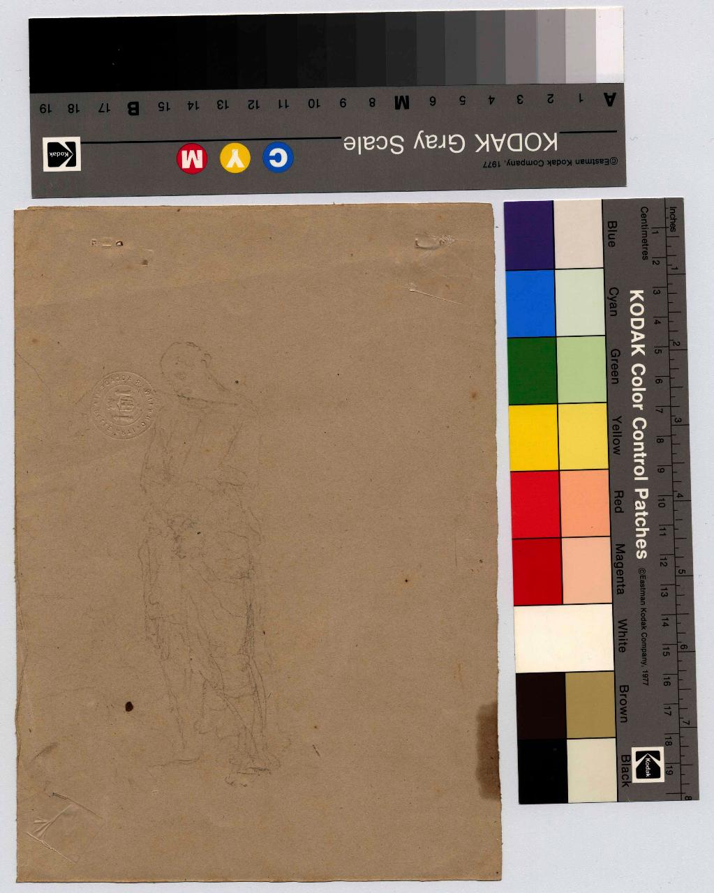 Figura d'uomo, figura maschile (disegno) di Hayez, Francesco (metà sec. XIX)