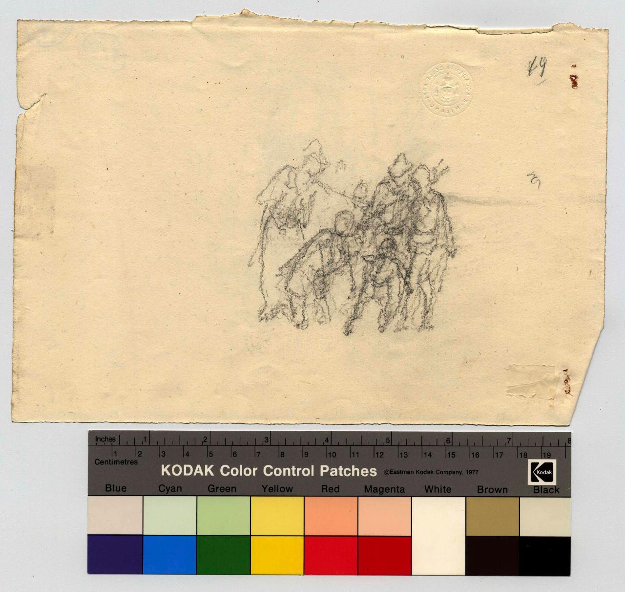 Gruppo di figure, gruppo di figure (disegno) di Hayez, Francesco (metà sec. XIX)