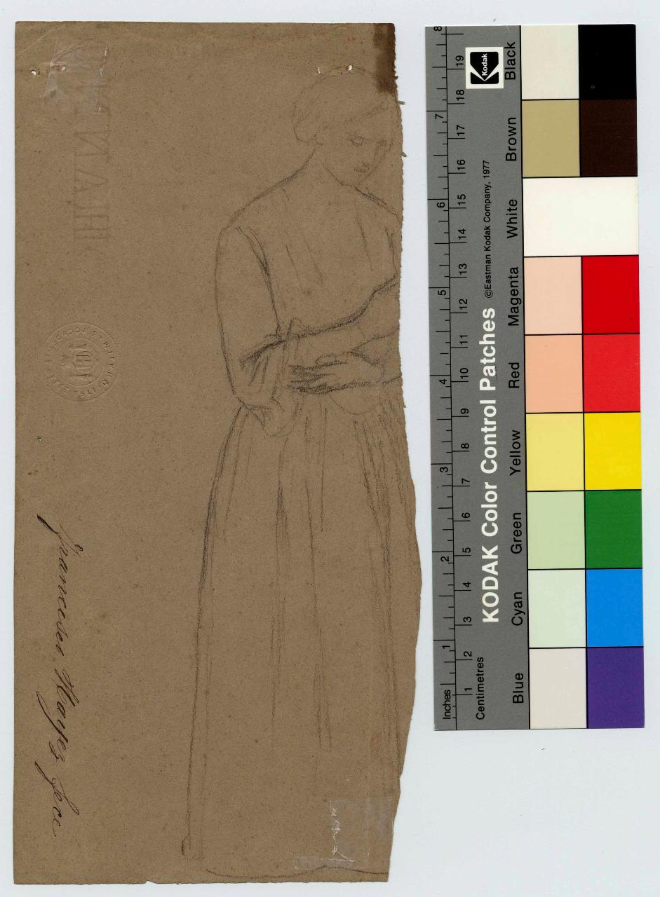 Donne all'impiedi, figure femminili (disegno) di Hayez, Francesco (metà sec. XIX)