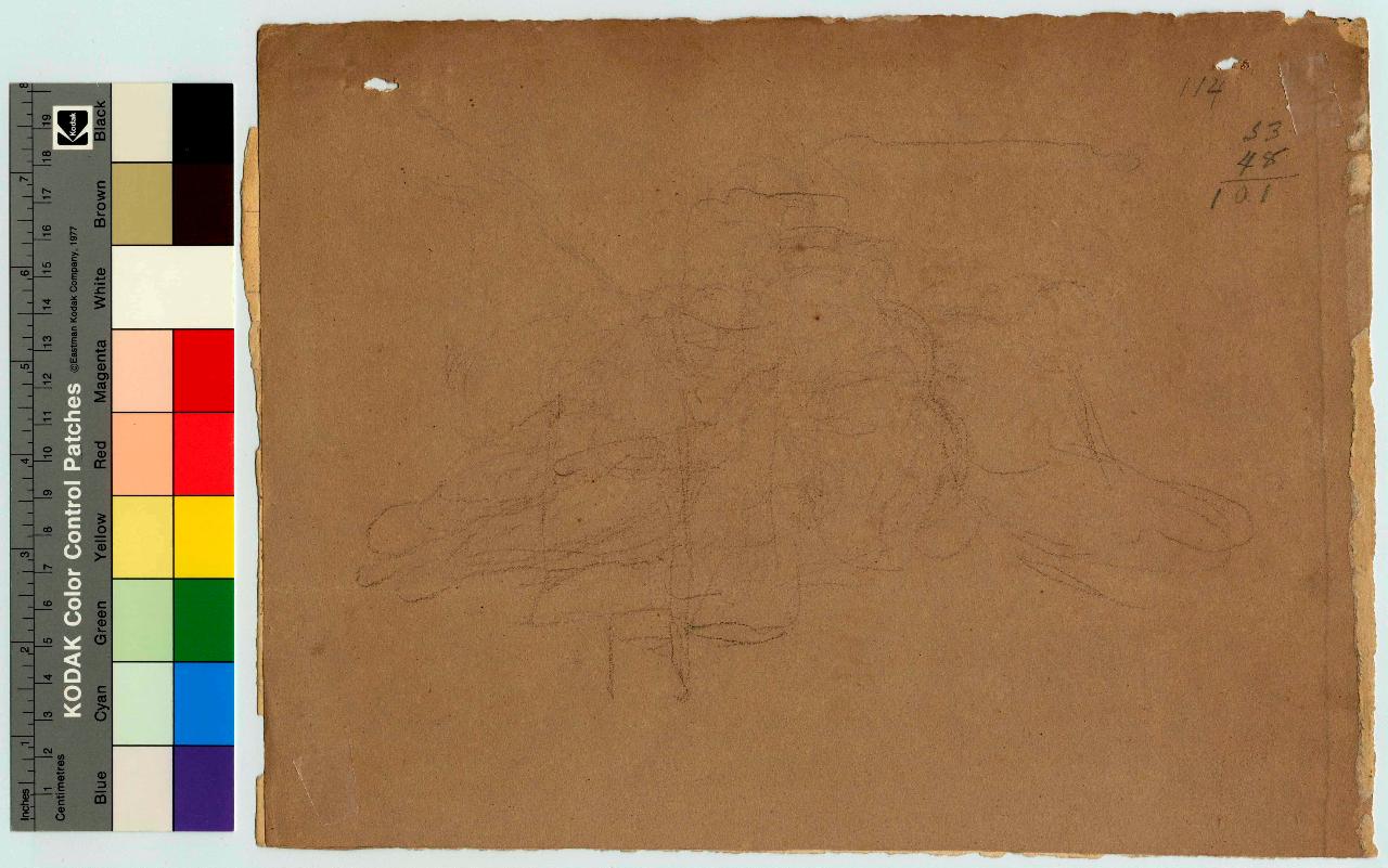 Schizzo indecifrabile, schizzo (disegno) di Hayez, Francesco (metà sec. XIX)