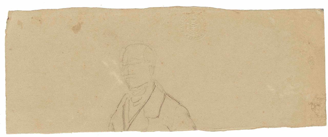 Studio di ritratto (mezzo busto), ritratto, mezzo busto (disegno) di Hayez, Francesco (metà sec. XIX)