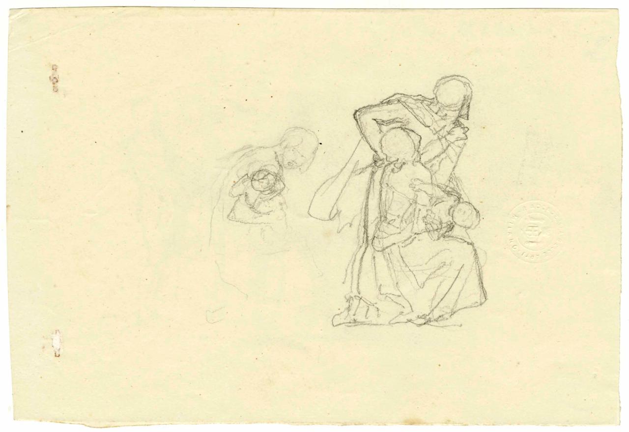 Pensiero per una "Strage degli Innocenti", Strage degli Innocenti (disegno) di Hayez, Francesco (metà sec. XIX)