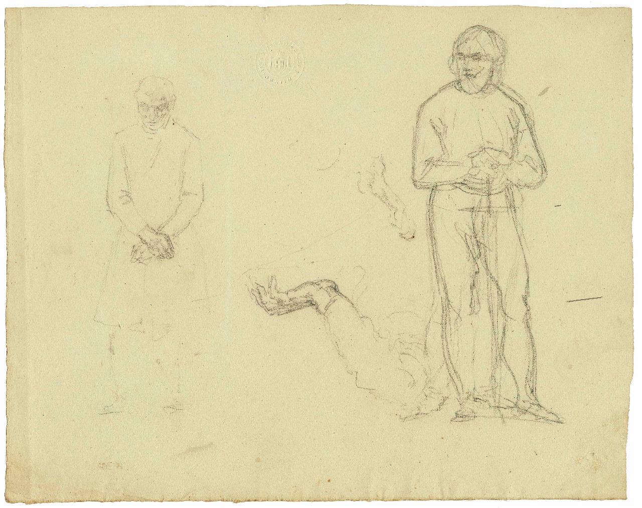 Figure virili, figure maschili (disegno) di Hayez, Francesco (metà sec. XIX)