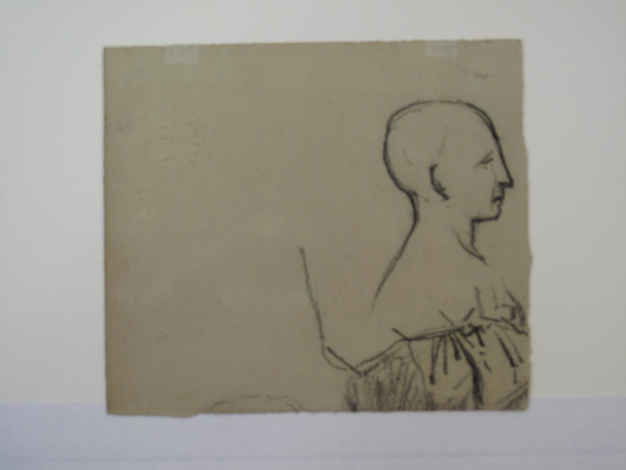 Schizzo di testina in profilo, testa (disegno) di Hayez, Francesco (metà sec. XIX)