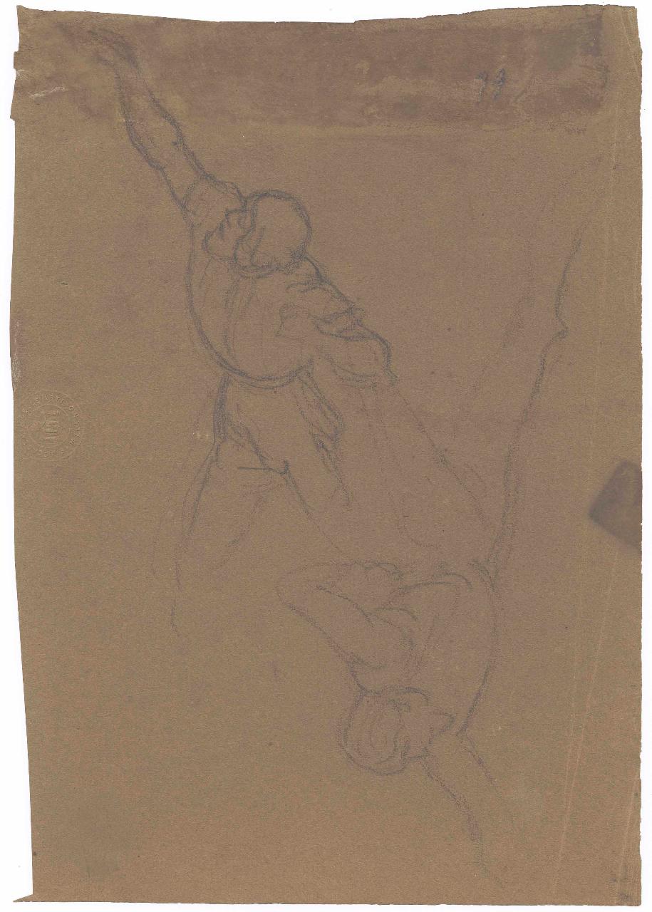 Studi di uomini d'arme, figure maschili (disegno) di Hayez, Francesco (metà sec. XIX)
