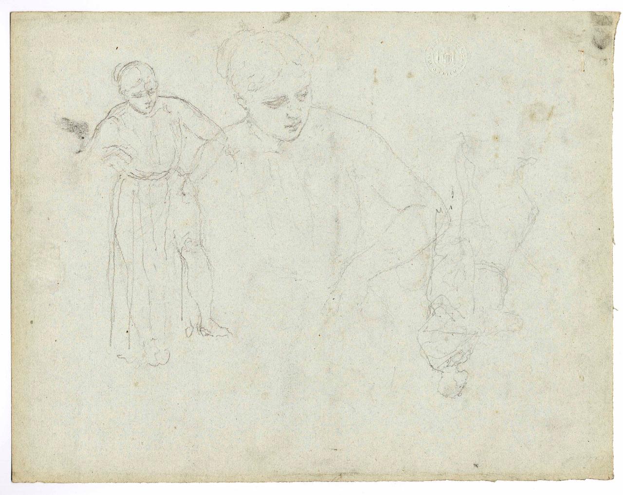 Schizzi di figure femminili, figure femminili (disegno) di Hayez, Francesco (metà sec. XIX)