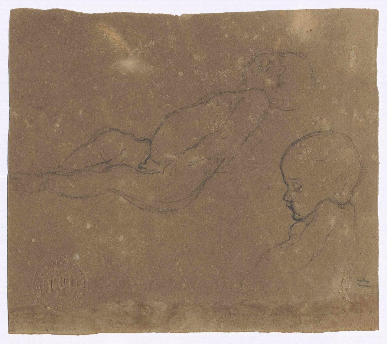 Schizzo di bambino, bambino (disegno) di Hayez, Francesco (metà sec. XIX)