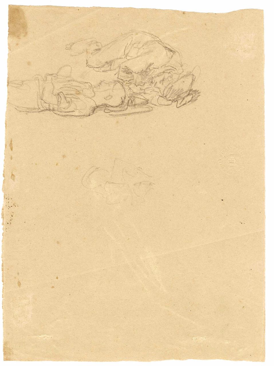 Schizzo di figure, figure maschili (disegno) di Hayez, Francesco (metà sec. XIX)