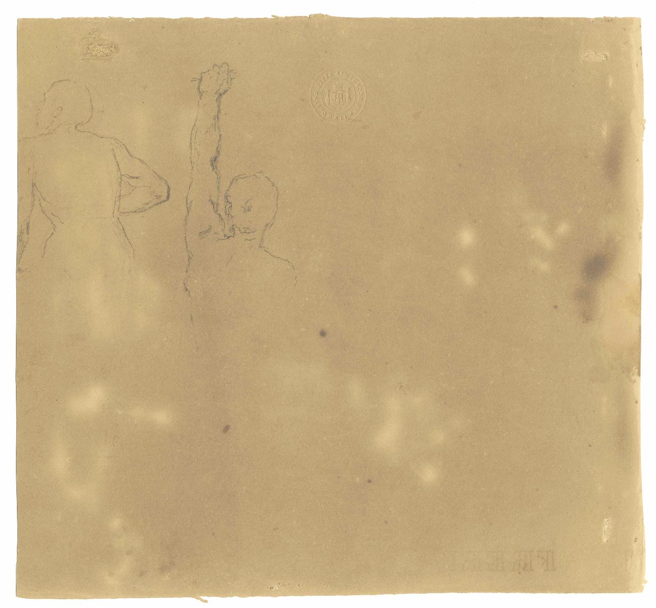 Studio di figura virile, figura maschile (disegno) di Hayez, Francesco (metà sec. XIX)