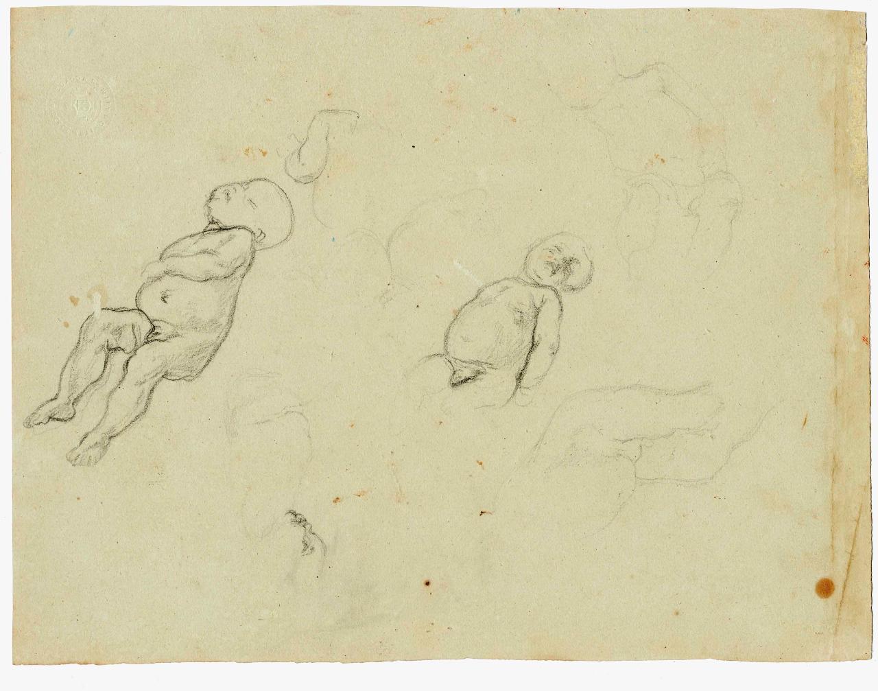 Studi per una "Strage degli Innocenti", scena storica (disegno) di Hayez, Francesco (metà sec. XIX)