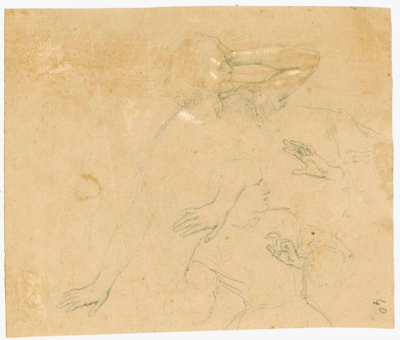 Schizzo di figure, figure (disegno) di Hayez, Francesco (metà sec. XIX)