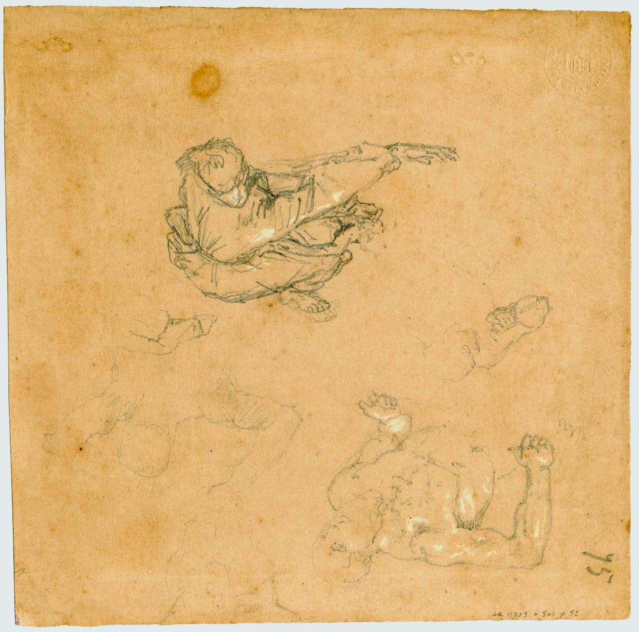 Varie figure, figure (disegno) di Hayez, Francesco (metà sec. XIX)