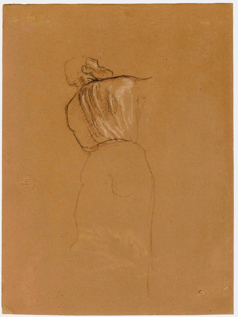 Schizzo di vecchio, figura maschile (disegno) di Hayez, Francesco (metà sec. XIX)