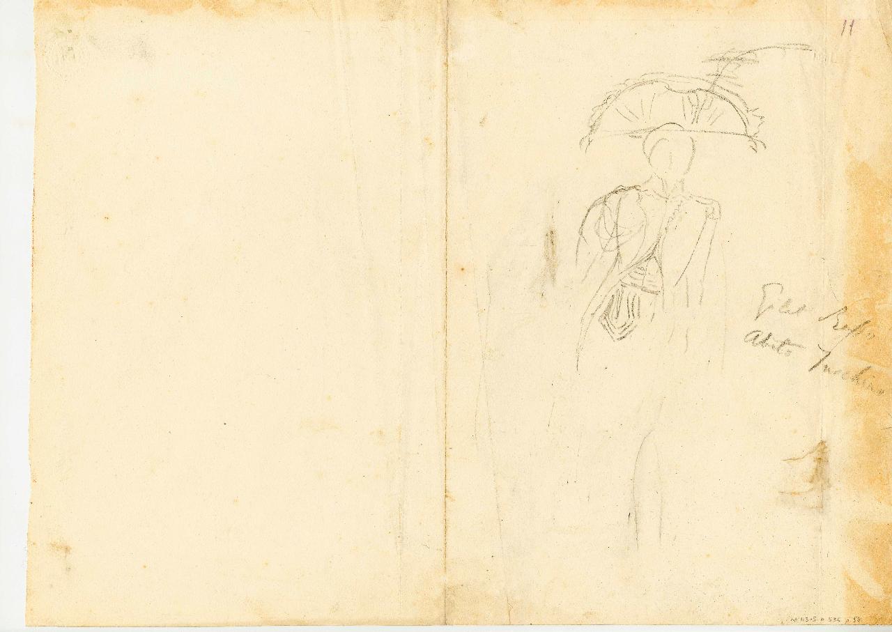 Studio di costumi orientali, costumi orientali (disegno) di Hayez, Francesco (metà sec. XIX)