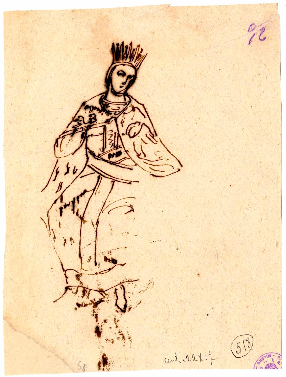 Schizzo di pittura di artisti primitivi, pittura antica (disegno) di Hayez, Francesco (metà sec. XIX)