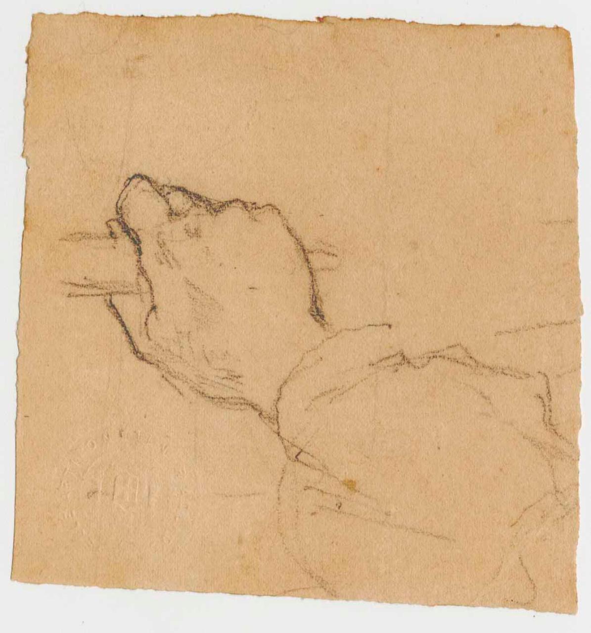 Studio di mani che impugnano, mani (disegno) di Hayez, Francesco (metà sec. XIX)