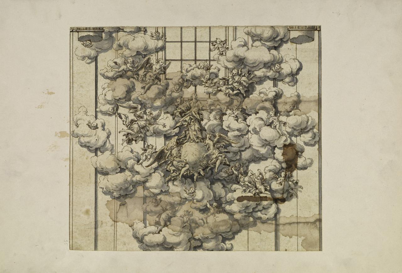 Gloria di angeli (disegno) - Anonimo (seconda metà sec. XVII)