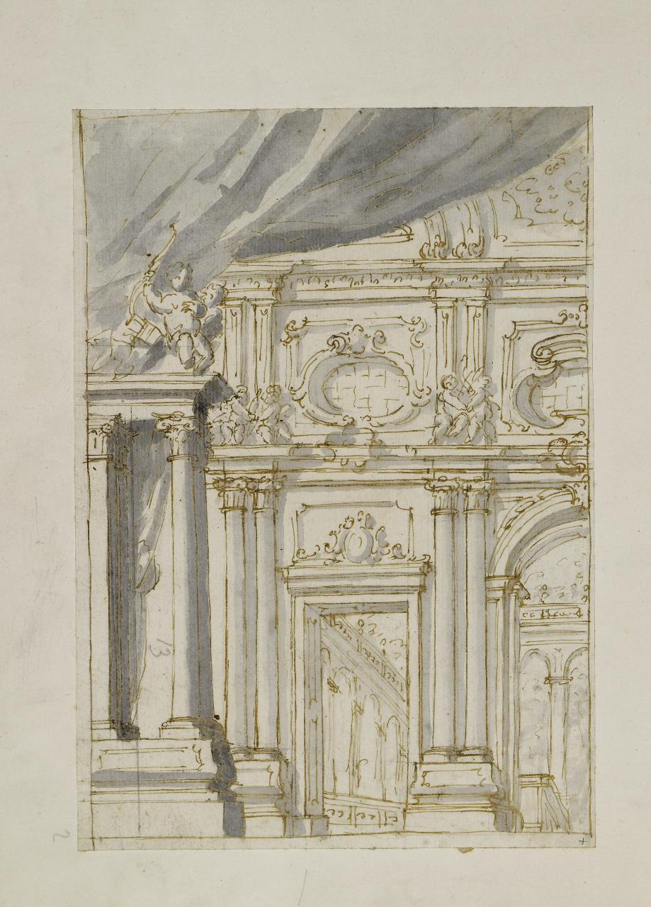 Progetto architettonico (disegno) - Anonimo (prima metà sec. XVIII)