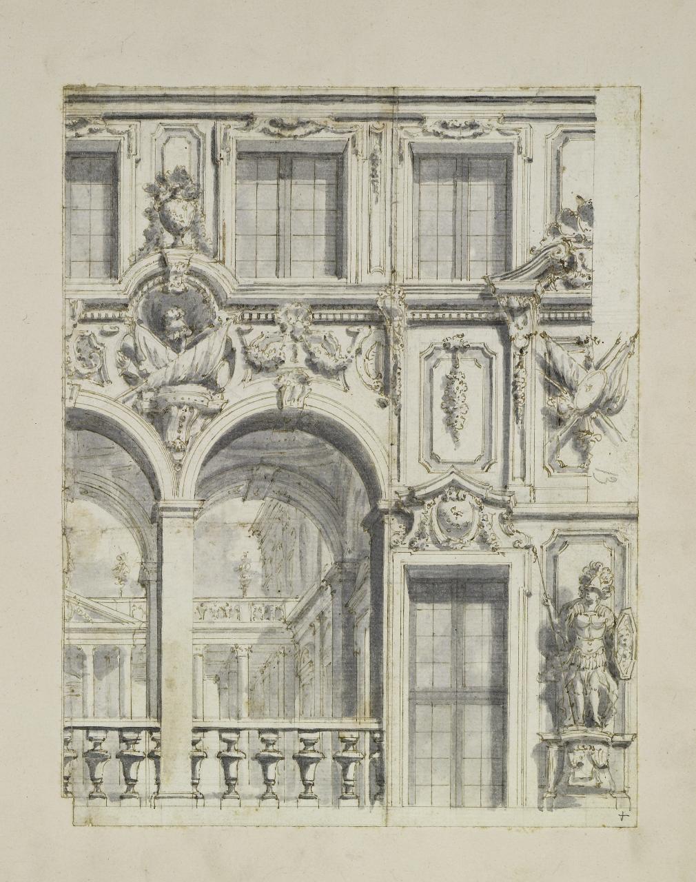 Progetto architettonico (disegno) - Anonimo (prima metà sec. XVIII)