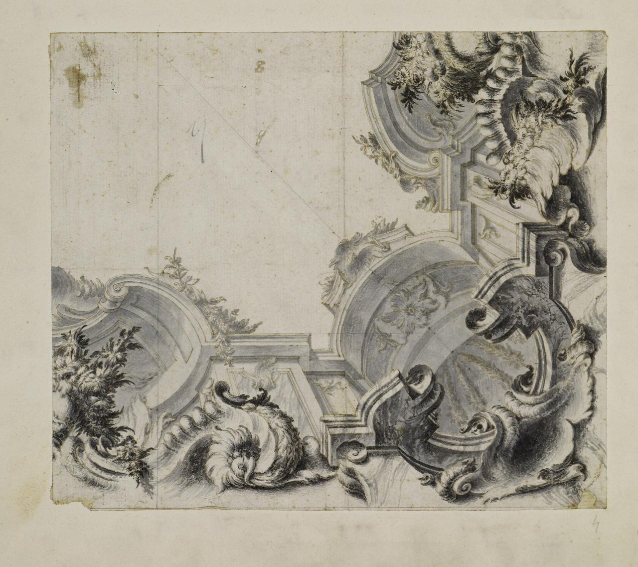 Ornato architettonico (disegno) - Anonimo (seconda metà sec. XVIII)
