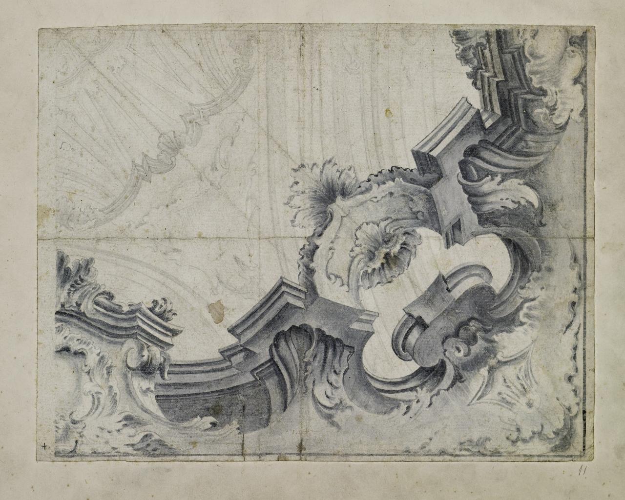 Ornato architettonico (disegno) - Anonimo (seconda metà sec. XVII)