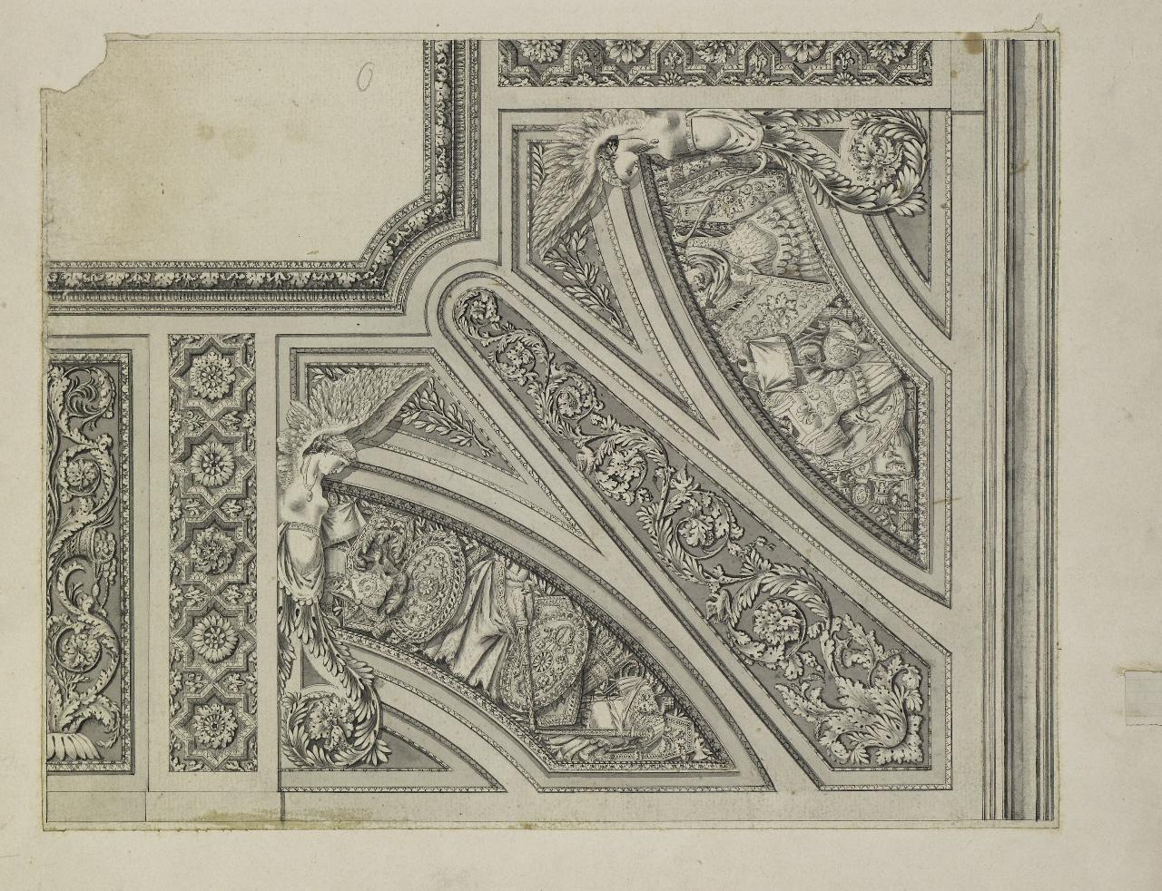 Ornato architettonico (disegno) - Anonimo (prima metà sec. XVIII)