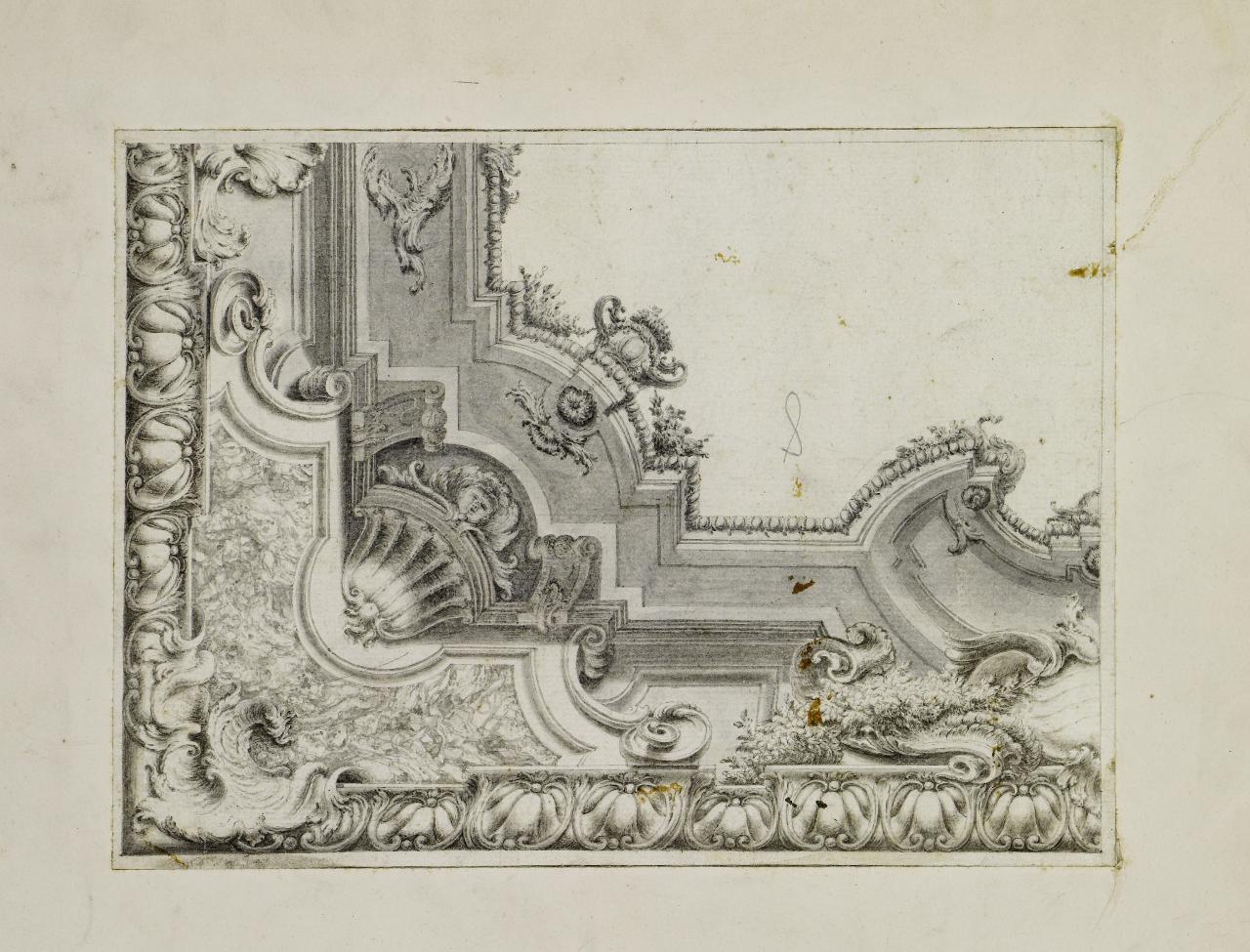Ornato architettonico (disegno) - Anonimo (seconda metà sec. XVIII)