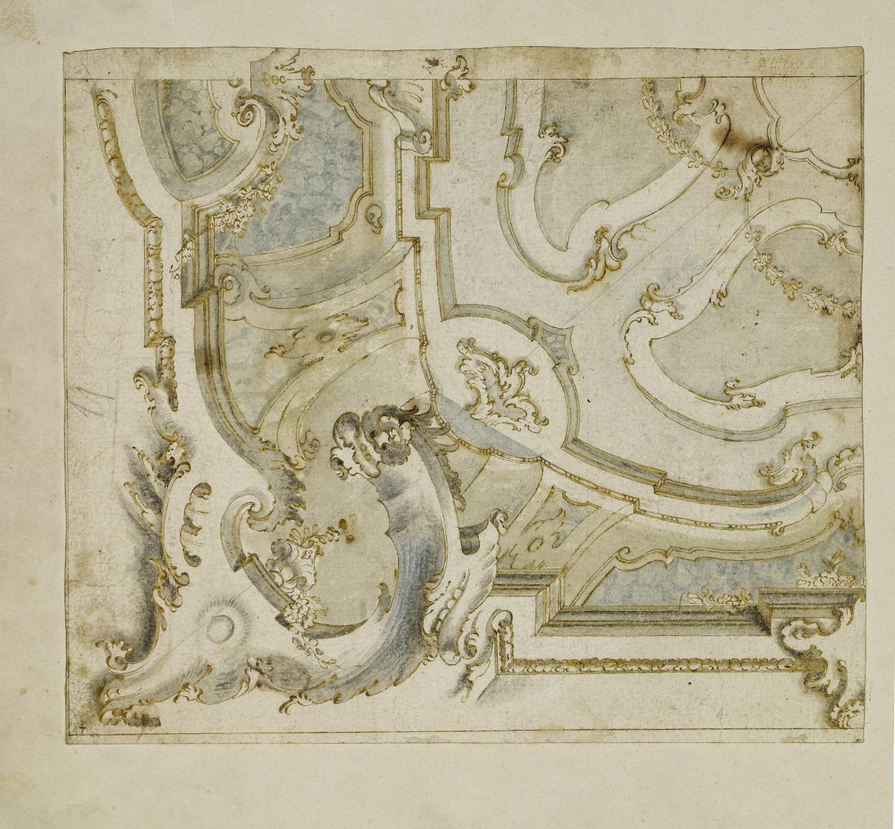 Ornato architettonico (disegno) - Anonimo (seconda metà sec. XVII)