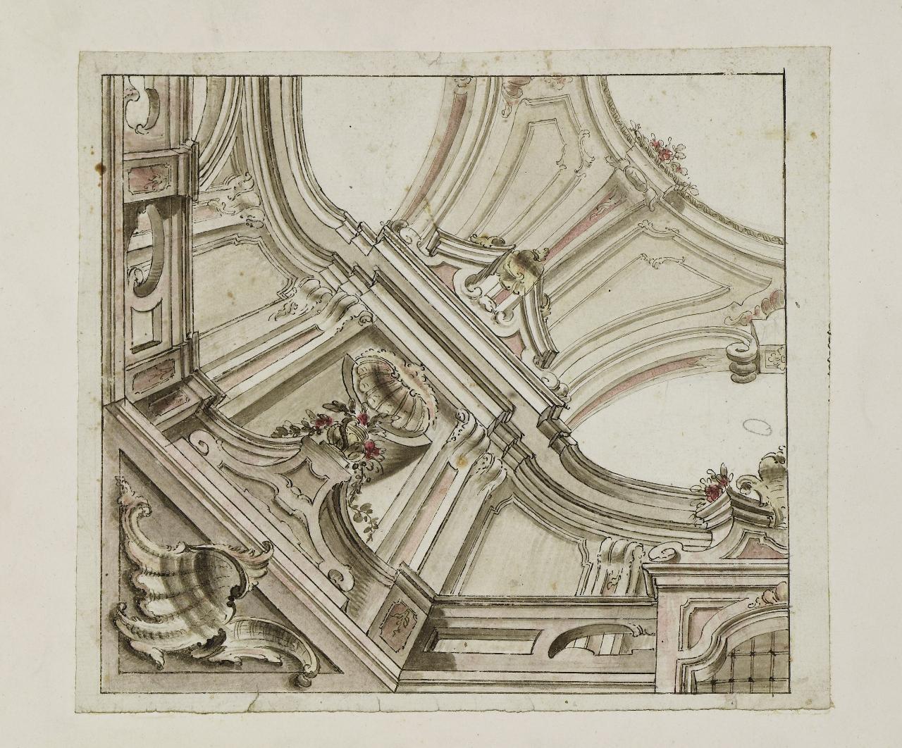 Ornato architettonico (disegno) - Anonimo (seconda metà sec. XVIII)