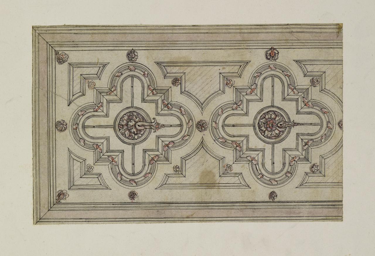 Ornato decorativo (disegno) - Anonimo (seconda metà sec. XVIII)