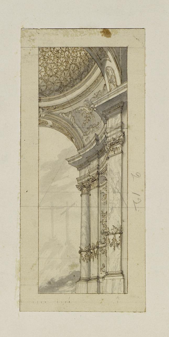 Progetto architettonico (disegno) - Anonimo (prima metà sec. XVIII)