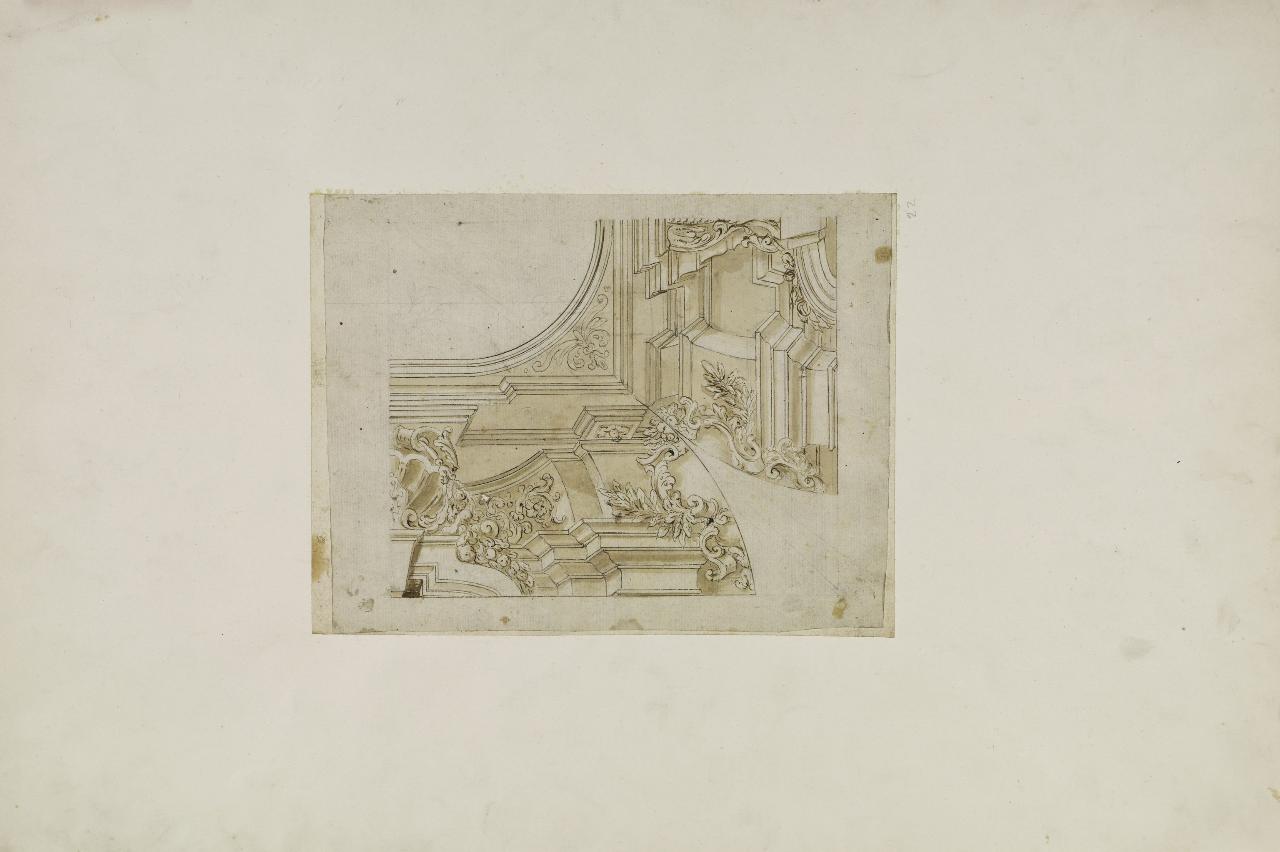 Ornato architettonico (disegno) - Anonimo (prima metà sec. XVII)