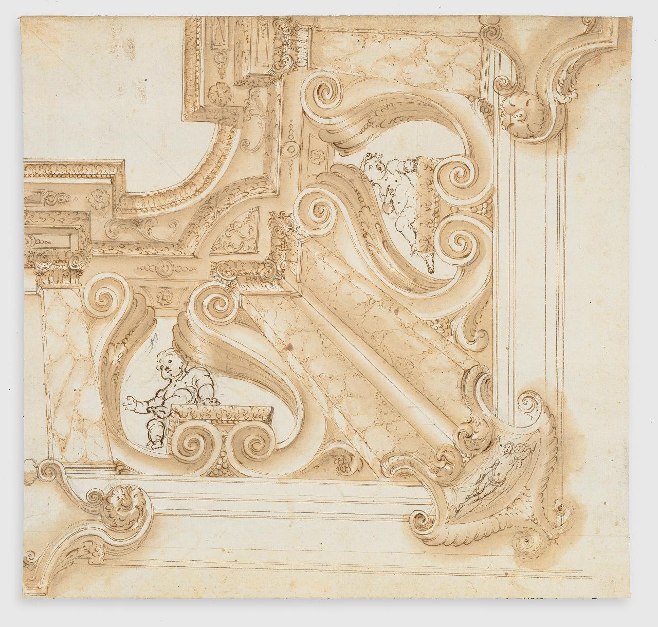 Ornato architettonico (disegno) - Anonimo (seconda metà sec. XVIII)