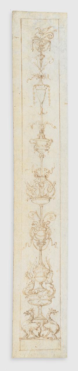 Progetto per grottesca (disegno) - Anonimo (prima metà sec. XVIII)