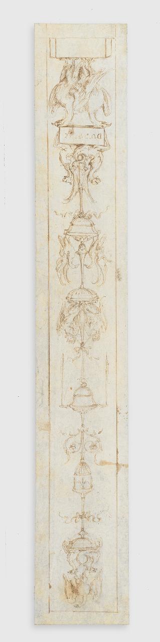 Progetto per grottesca (disegno) - Anonimo (prima metà sec. XVIII)