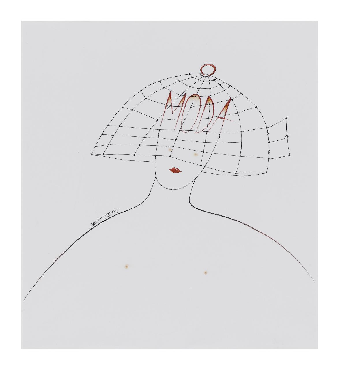 Sotto il vestito crisi, 1987. Copertina de Il Mondo nnum. 3, 19/01/1987 (disegno) di Bestetti, Pietro (sec. XX)