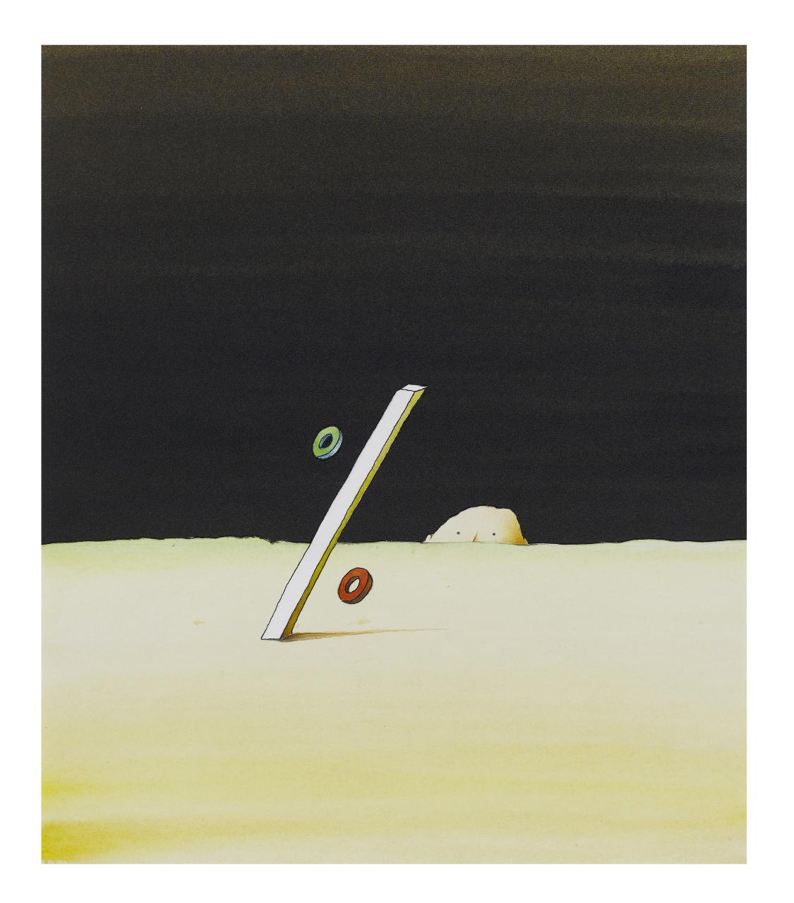 Dove investire nel 1990, 1989. Copertina de Il Mondo num. 45, 06/11/1989 (disegno) di Bestetti, Pietro (sec. XX)