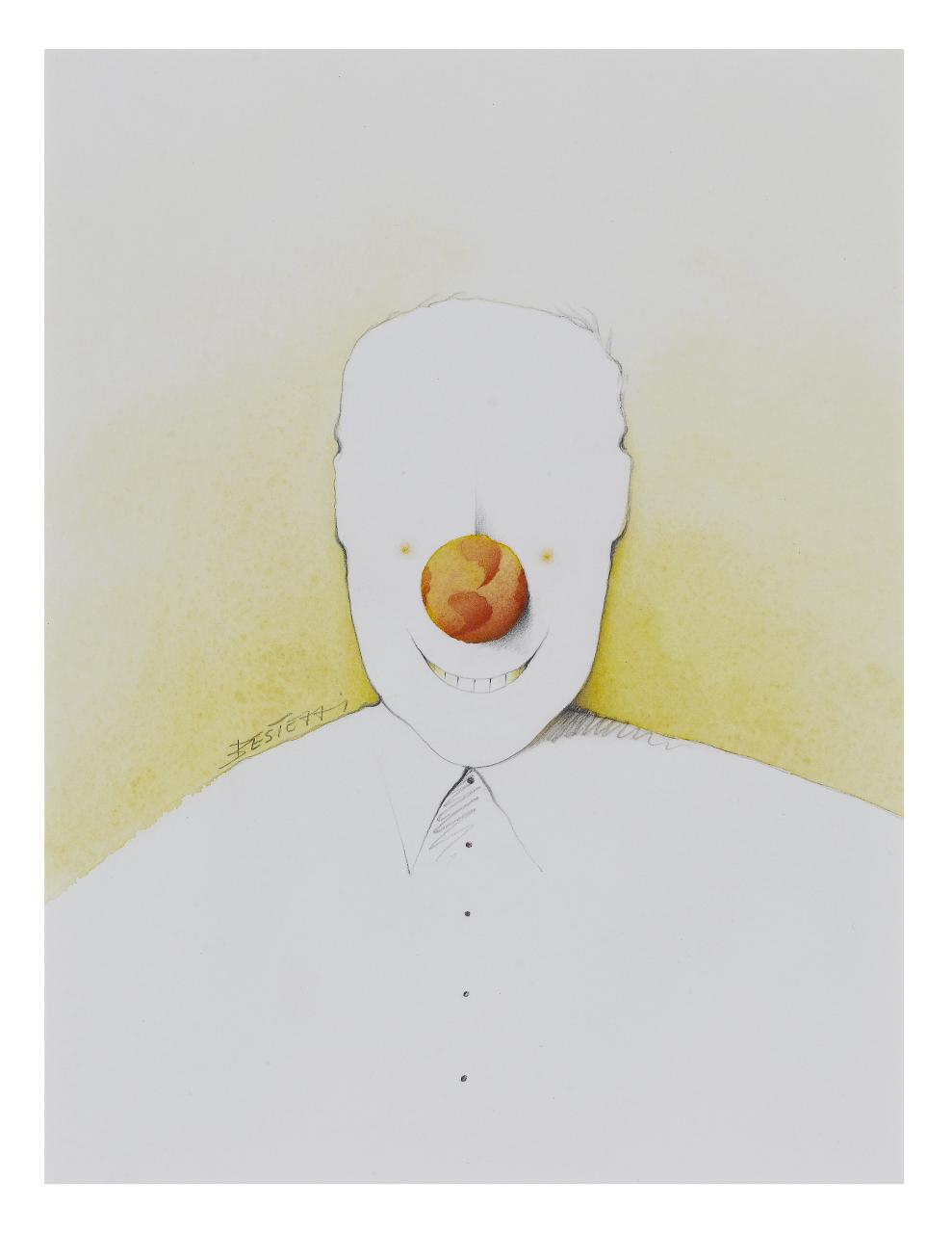 Copertina di Uomini comunicazione, supplemento di Prima Comunicazione giugno 1997 (disegno) di Bestetti, Pietro (sec. XX)