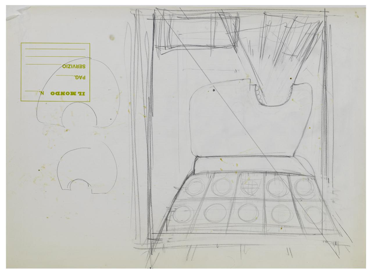 Chi sono i manager. Disegno preparatorio della copertina de Il Mondo num. 4, 26/01/1979 (disegno) di Bestetti, Pietro (sec. XX)