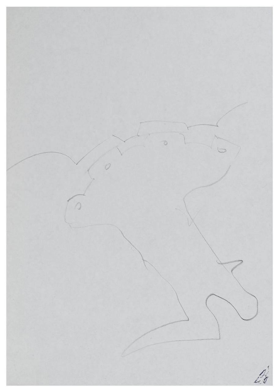 Sorpresa a Mezzogiorno. Disegno preparatorio per la copertina de Il Mondo num. 22, 30/05/1980 (disegno) di Bestetti, Pietro (sec. XX)