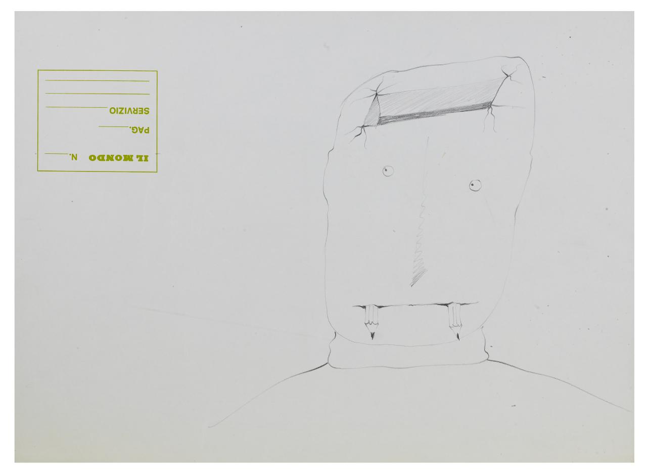Voto avvelenato. Disegno preparatorio per la copertina de Il Mondo num. 20, 15/05/1981 (disegno) di Bestetti, Pietro (sec. XX)
