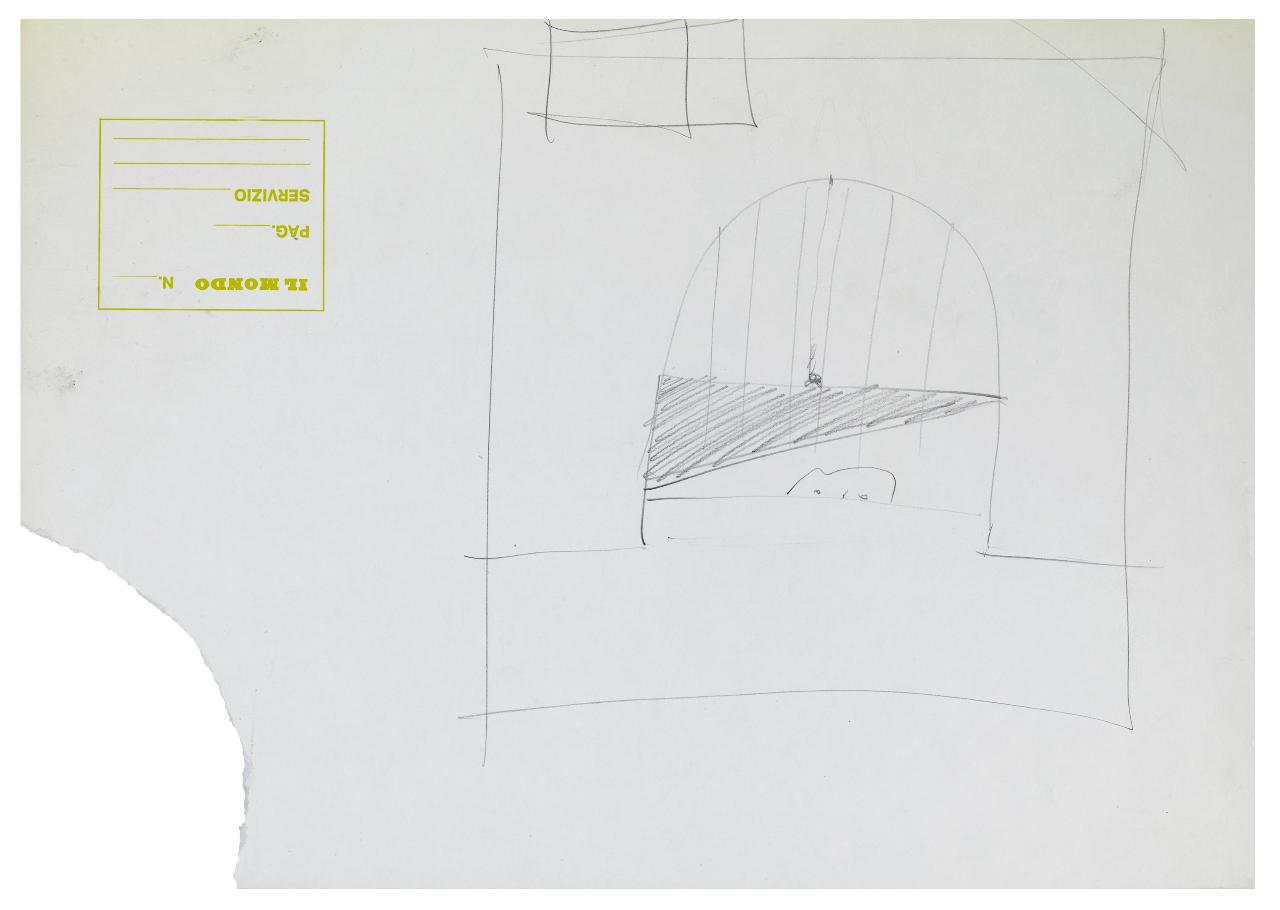 Bancari, attenti al posto. Disegno preparatorio per la copertina de Il Mondo num. 39 24/09/1984 (disegno) di Bestetti, Pietro (sec. XX)